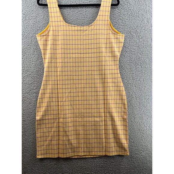 ModCloth Yellow & Purple Plaid Sleeveless Scoop Neck Dress Size XL NWT - Picture 2 of 10
